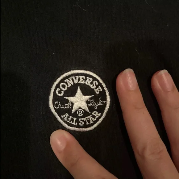 90s Converse Chuck Taylor All-Star Black Short Sleeve Cotton T-Shirt Made In USA - Picture 4 of 7